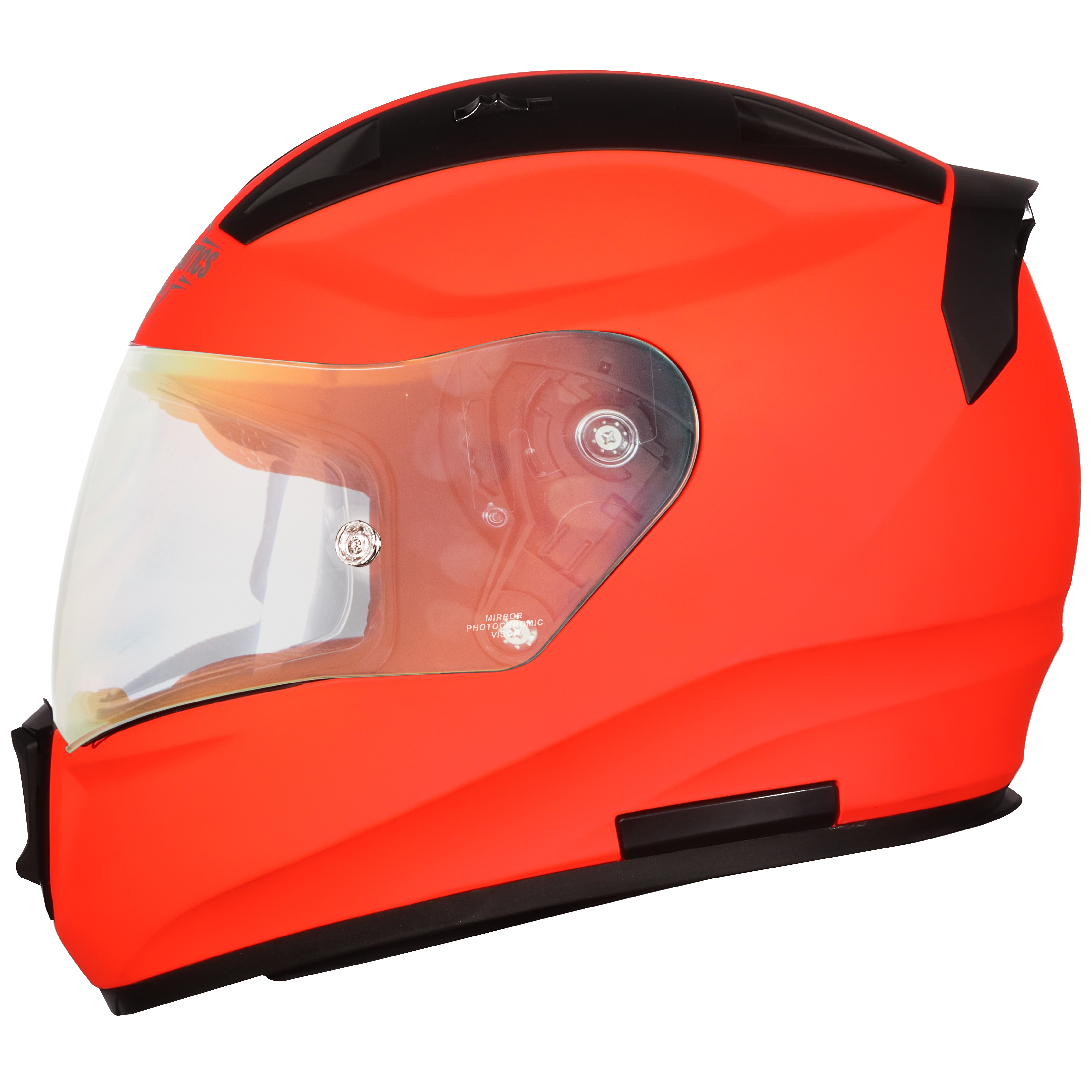 SA-1 FLUO RED WITH ANTI-FOG SHIELD GOLD NIGHT VISION PHOTOCHROMIC VISOR